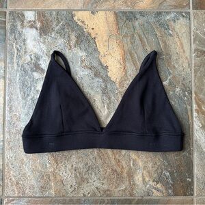 ASOS AsYou Black Ribbed Bralette Women’s Size 14 Casual Comfy Bra Loungewear